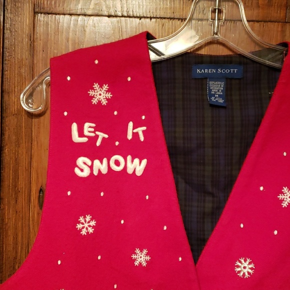 Karen Scott Jackets & Coats | Vintage Karen Scott Ugly Christmas Vest Snowman | Poshmark